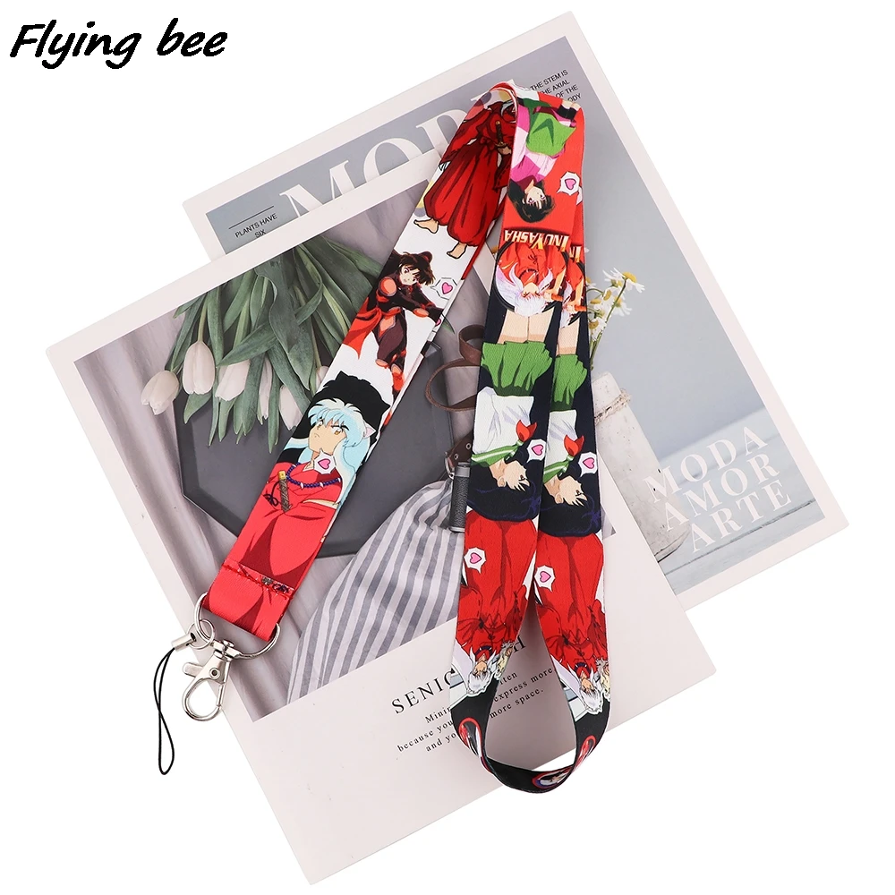 

Flyingbee Anime Boy Cartoon Icons Style Anime Lovers Key Chain Lanyard Neck Strap For USB Badge Holder DIY Hang Rope X1747