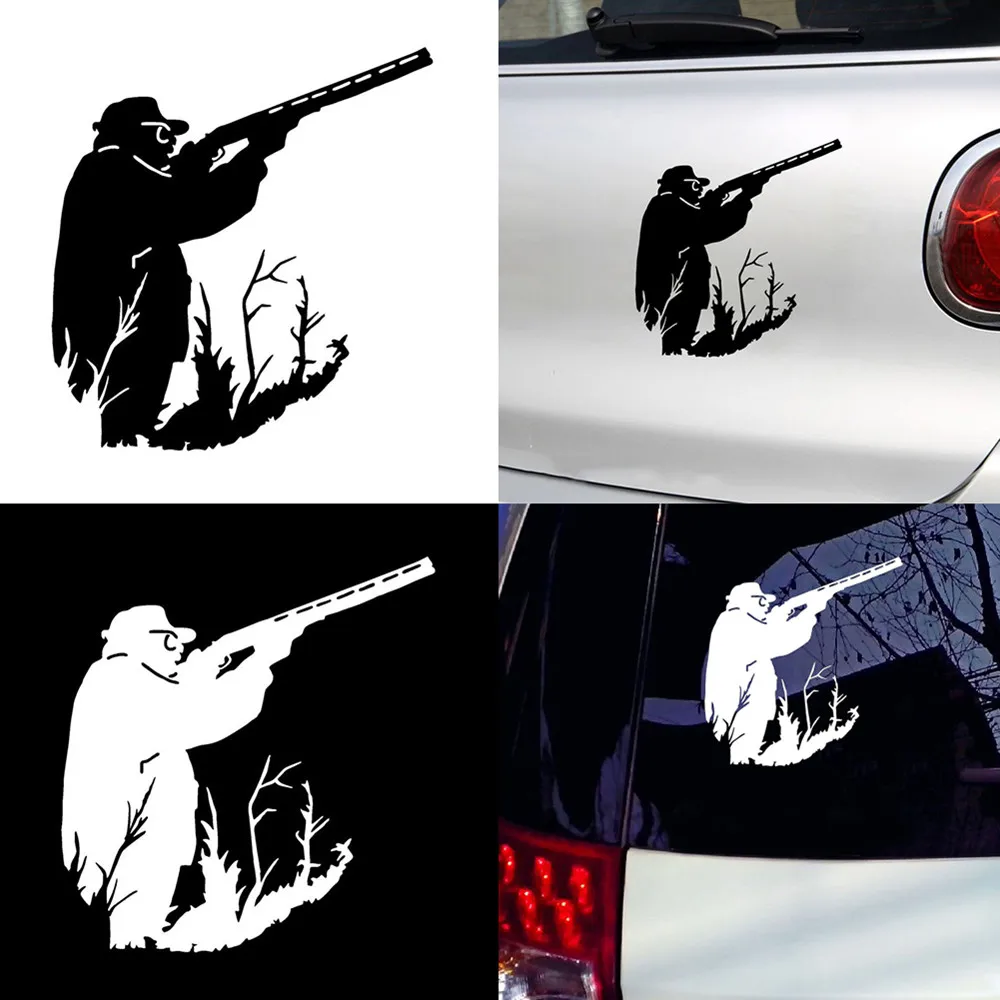 Car Decals Stickers Hunter Hunting Car Sticker Reflective Vehicle Surfing Board Decor Decal Car styling car decoration Accessor