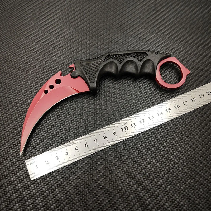 Прямая поставка 4,5 мм толщина CS GO Karambit нож кемпинг счетчик удара коготь тактический нож настоящая игра нож шейный нож оболочка