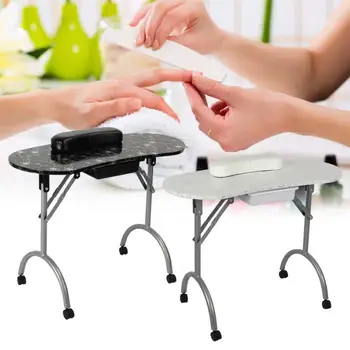 

Portable Manicure Table Folding High Density Board Foldable Nail Art Desk with Bag Spa Beauty Salon Manicure Equipment For Nail