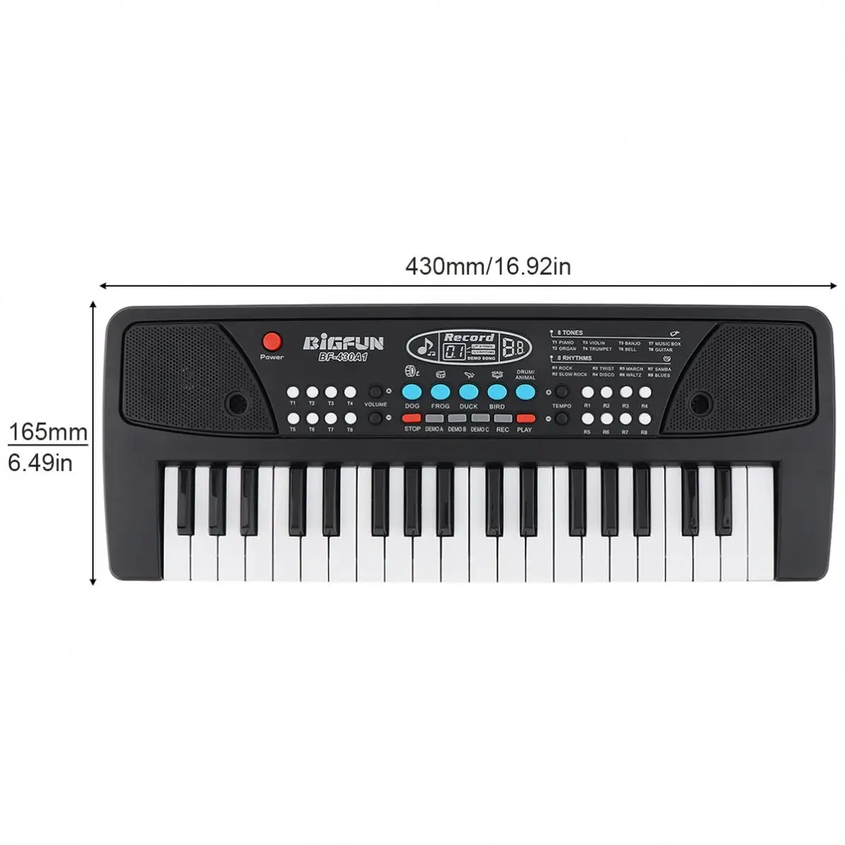 37 Keys ABS Electronic Keyboard Piano Digital Music Key Board with Microphone Children Gift Musical Enlightenment