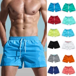 Short de bain pour hommes, maillot de bain avec poche, séchage rapide, pour l'été, Boxer de plage 
