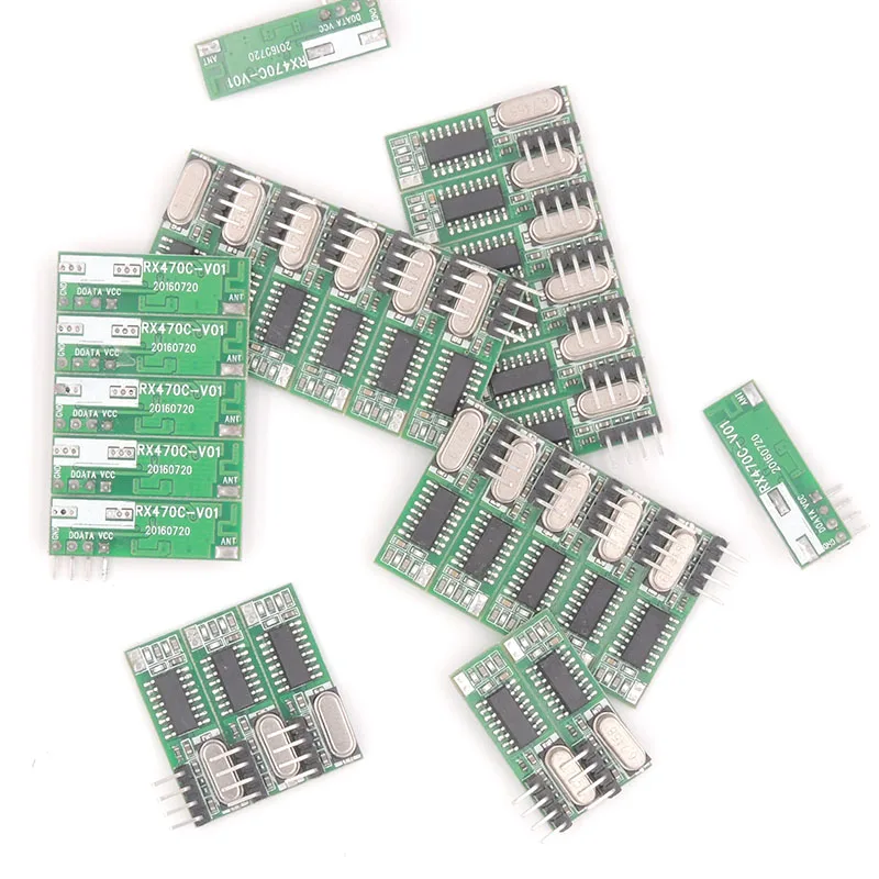 433Mhz DC 5V 2CH RF Relay Superheterodyne Wireless Remote Control Receiver Switch Module With Antenna For AskArduino UHF DIY Kit