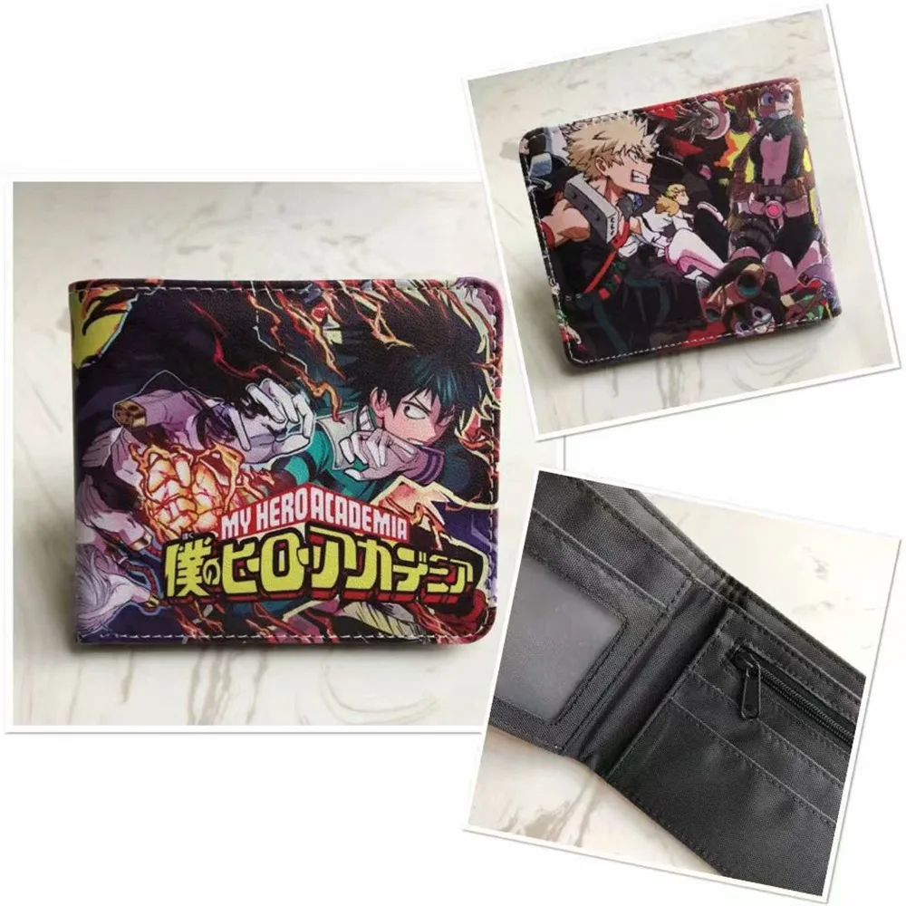 

Кошелек Boku no hero моя геройская Академия аниме WallrtMy Hero академия, мужской короткий кошелек, студенческие кошельки для монет, подарок