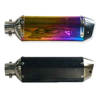 

Universal Motorcycle Carbon Fiber Painted Exhaust Pipe Scooter Exhaust Silencer Modified Small Hexagonal Vent Pipe NEW