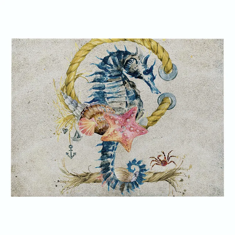Морской животное коврик для стола креативный черепаха Осьминог Акула шаблон салфетка для свадебного кухонного декора столовый коврик аксессуары - Цвет: 18