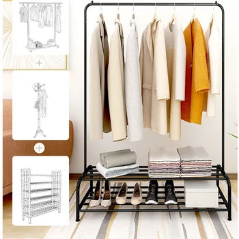 

BOFENG Metal Clothing Rack Hangers Multifunction Clothes 60 Inch Shoe 2020New Coat Rack Move Freely Find Store European Clothing