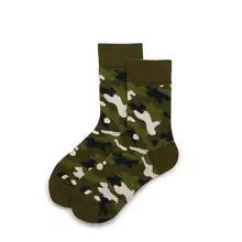 Женские и мужские однотонные камуфляжные хлопковые спортивные носки, носки до щиколотки, унисекс, короткие зимние носки с камуфляжным принтом, 5 пар/лот, AL200SC