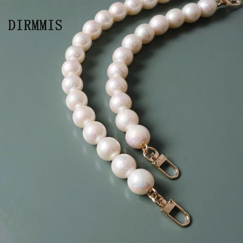 New Fashion Woman Handbag Accessory Parts White Pearl Acrylic Resin Chain Luxury Solid Strap Women Shoulder Clutch Handle Chains 120cm chain acrylic woman‘s handbag accessory resin luxury frosted strap clutch shoulder purse