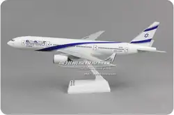 32 см пластик Израиль модель самолета B777-200 1:200 4X-ECA Isreal Airline модель самолета W Стенд самолет подарок