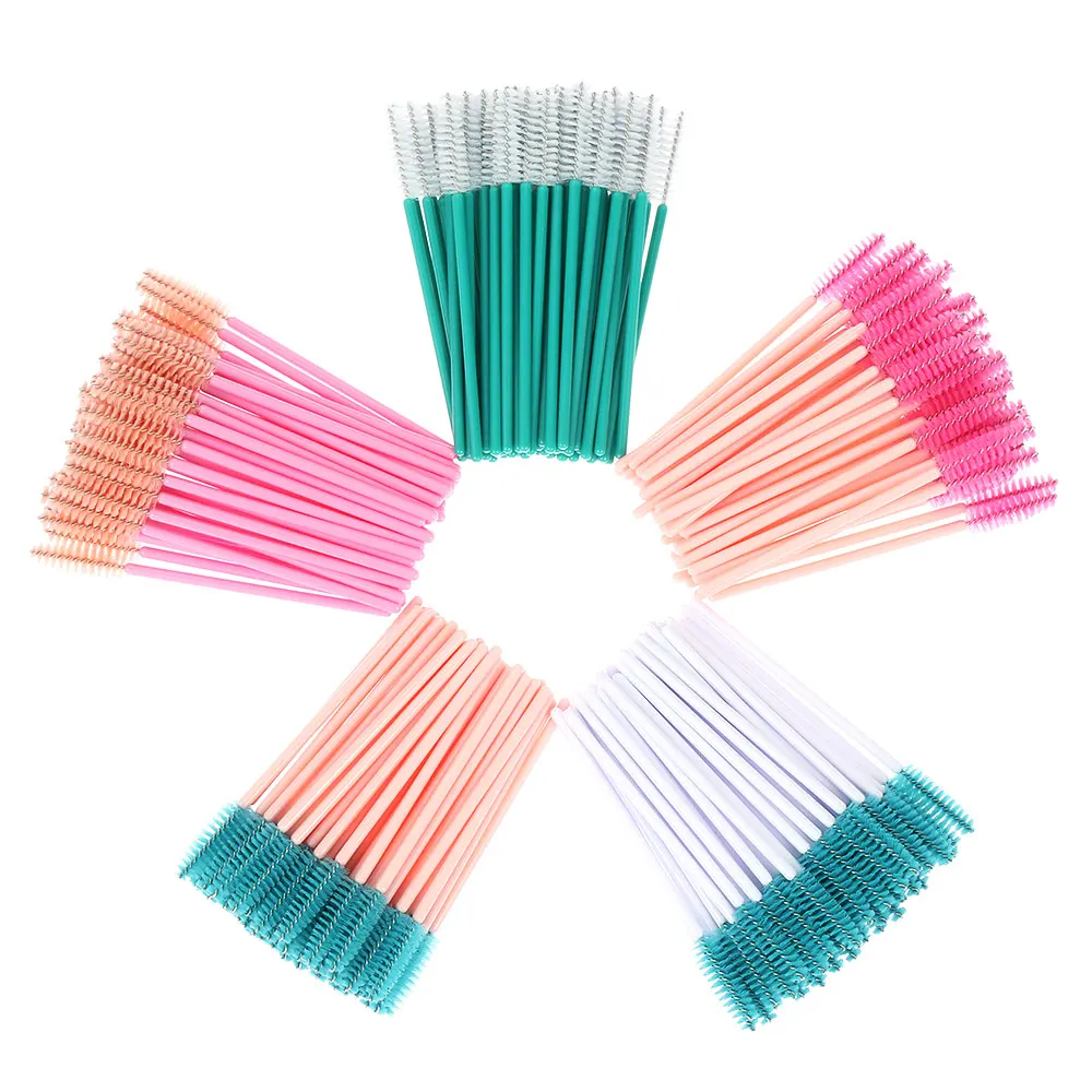 

50 pcs Disposable Eyelash Brush Mascara Wands Applicator Grafting Eyelash Curling Comb Extension Grafting Beauty Makeup Tools