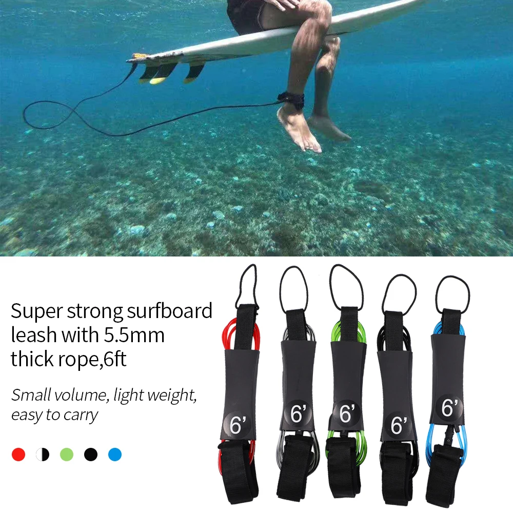 

SFIT Surfboard Surfing Leash Paddle Board Rope TPU Surf Foot Rope Safety Leash Rowing Boats Lanyard Fishing Rod Kayak Accessorie