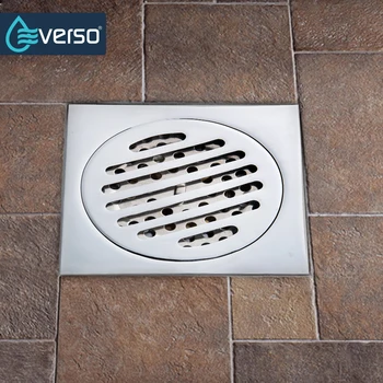 

Everso Tile Insert Round Floor Drain Waste Grates Bathroom Invisible Sliver Shower Drain 100 x 100MM 304 Stainless steel