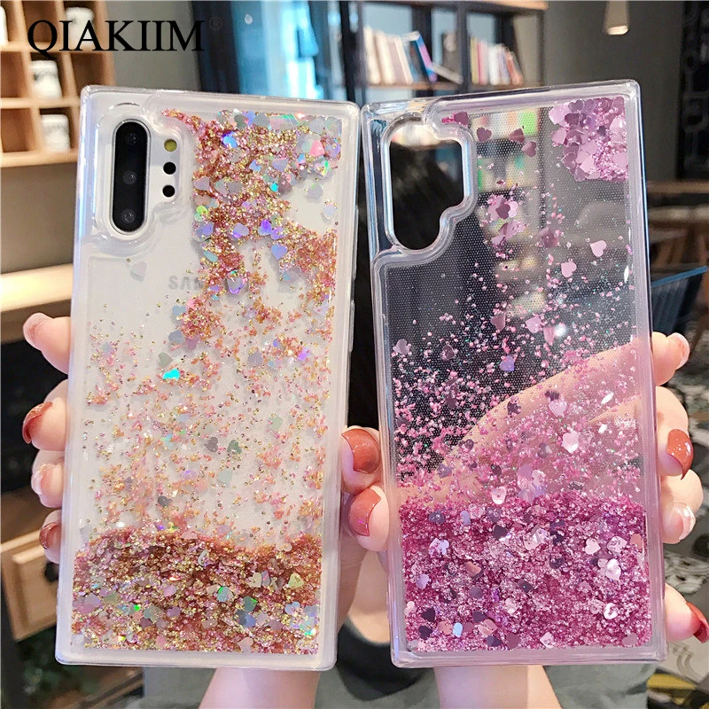 Чехол с жидкими блестками и зыбучим песком для Samsung Galaxy A30 A40 A50 A60 A70 M10 M20 M30 S8 S9 S10 5G