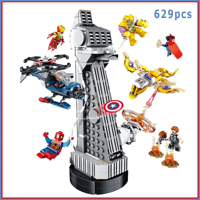 New Upgraded Version SuperHeroes ironman marvel Avenger Tower fit legoings Aveng