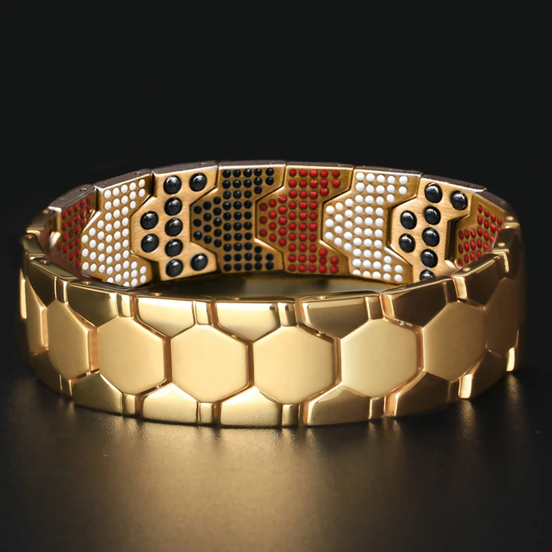Titanium Bracelet Therapy Health Magnetic Bracelets Energy Titanium Bracelet Bangle Pain Relief Men's Fashion Anti-Fatigue