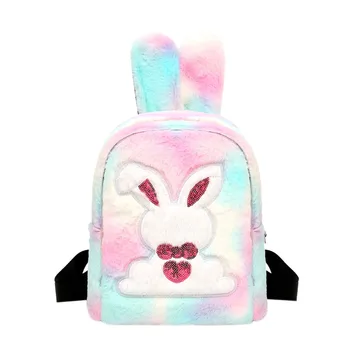 

Fashion Women Outdoor Backpack Cute Lantern Solid Color Plush Backpack Mini backpack ladies multifunctional small backpack#g2