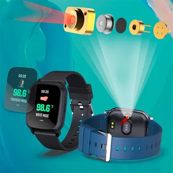 

Thermometer Infrared IR Bluetooth 5.0 Smartwatch Waterproof Heart Rate Bracelet PPG + ECG Heart Rate Monitor Music