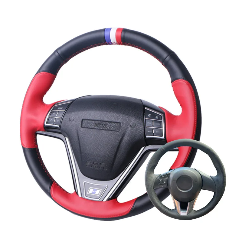 

DIY Black Leather Hand-stitched Car Steering Wheel Cover For Mazda 3 Axela Mazda 6 Atenza 2014-2017 Mazda 2 2015