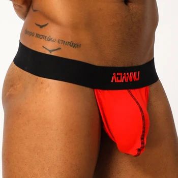 

2020 Sexy Gay Underwear Briefs Jock Strap Cotton Men Thong Jockstrap Mens Thongs Strings Sissy Lingerie Panties Under Wear AD158