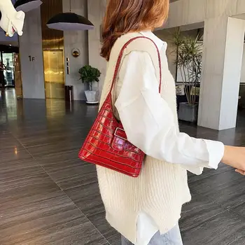 

Vintage PU Leather Handbag Women Shoulder Bag Pure Hot Selling Portable Delicate Hard-surface Totes for Elegant Hiking Travel