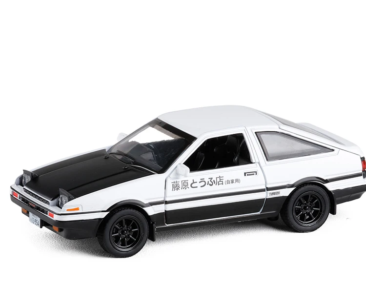 1:28 модель автомобиля из сплава Toyota AE86 со звуковым светом для мальчиков, игрушки
