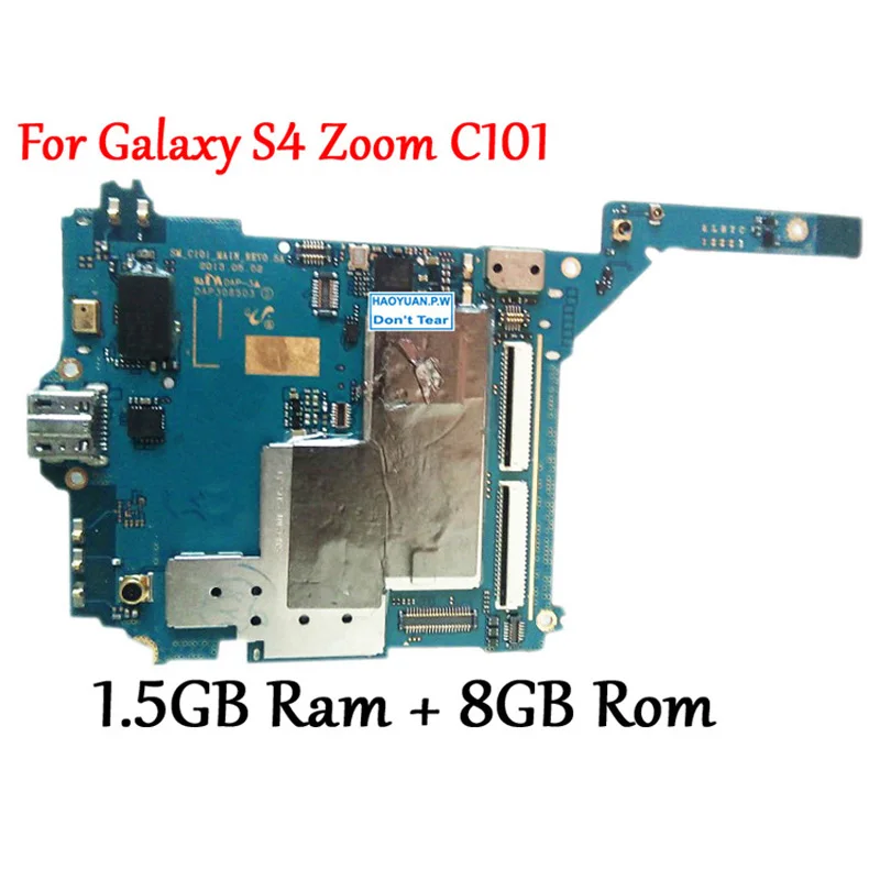 Протестировано) Полная работа разблокировка материнская плата для samsung Galaxy S4 Zoom C101 SM-C101 логическая схема электронная панель от оригинального телефона
