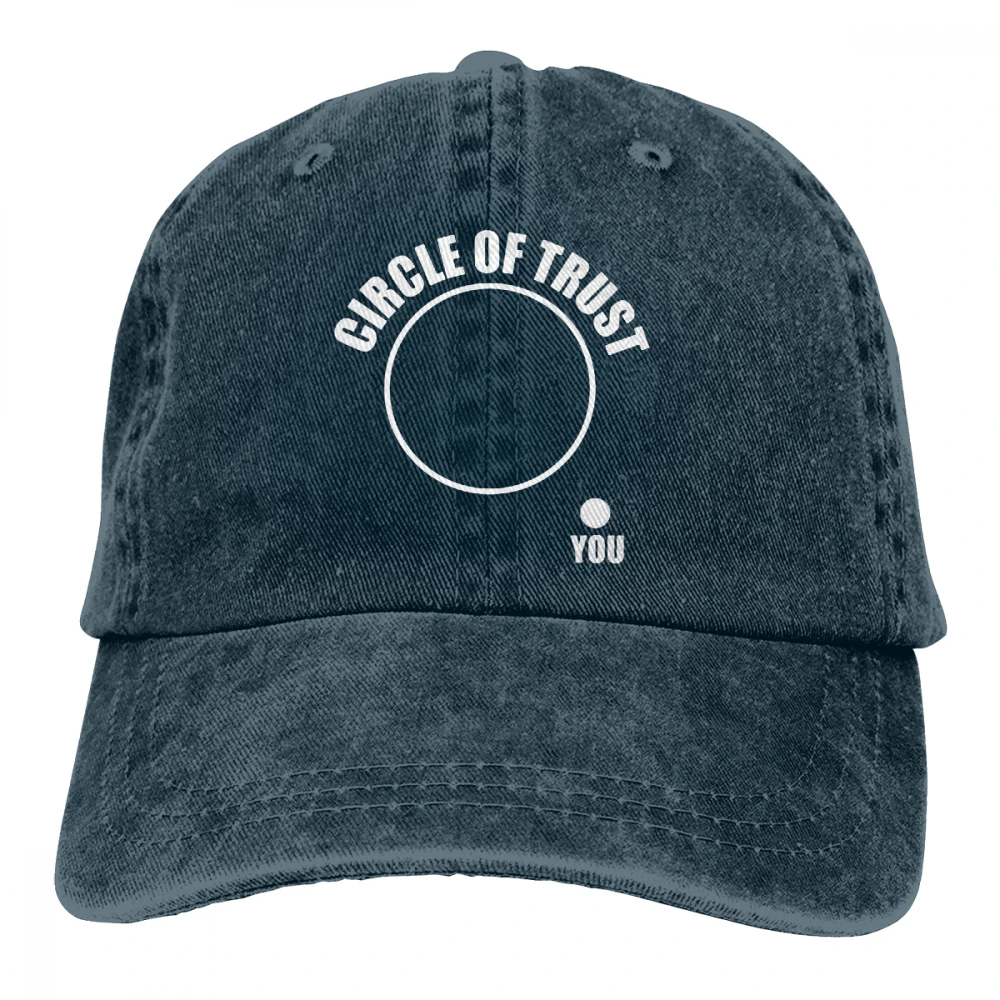 Круглые Trust Casquette черные унисекс Мужские Женские джинсовые бейсболка с ремешком кепки Регулируемый Гольф папа шляпа