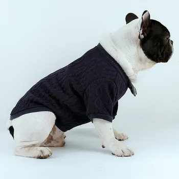 

Dog Round Neck Sweater Winter Warm Thickening Pullover Puppy Clothes Pet Comfortable Casual Coat Jacket For Small Medium Dogs