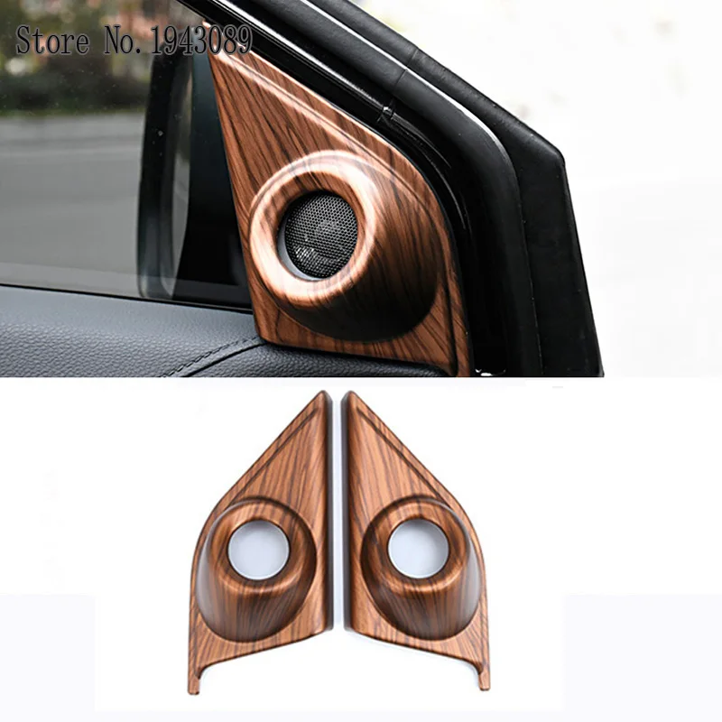 2Pcs/Set Peach Wood Grain Car Interior Front Door A Pillar Speaker Cover Trim Decoration Accessory For Honda CRV 2017-2019 | Автомобили и