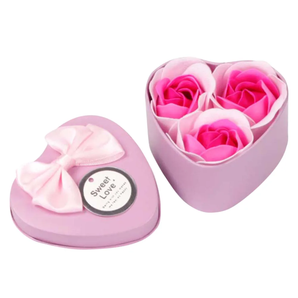 Практичное мыло для ванны с ароматом сердца, 3 шт., лепестки цветов розы, свадебное украшение, подарок, подарки для роскошной ванны, лучший подарок