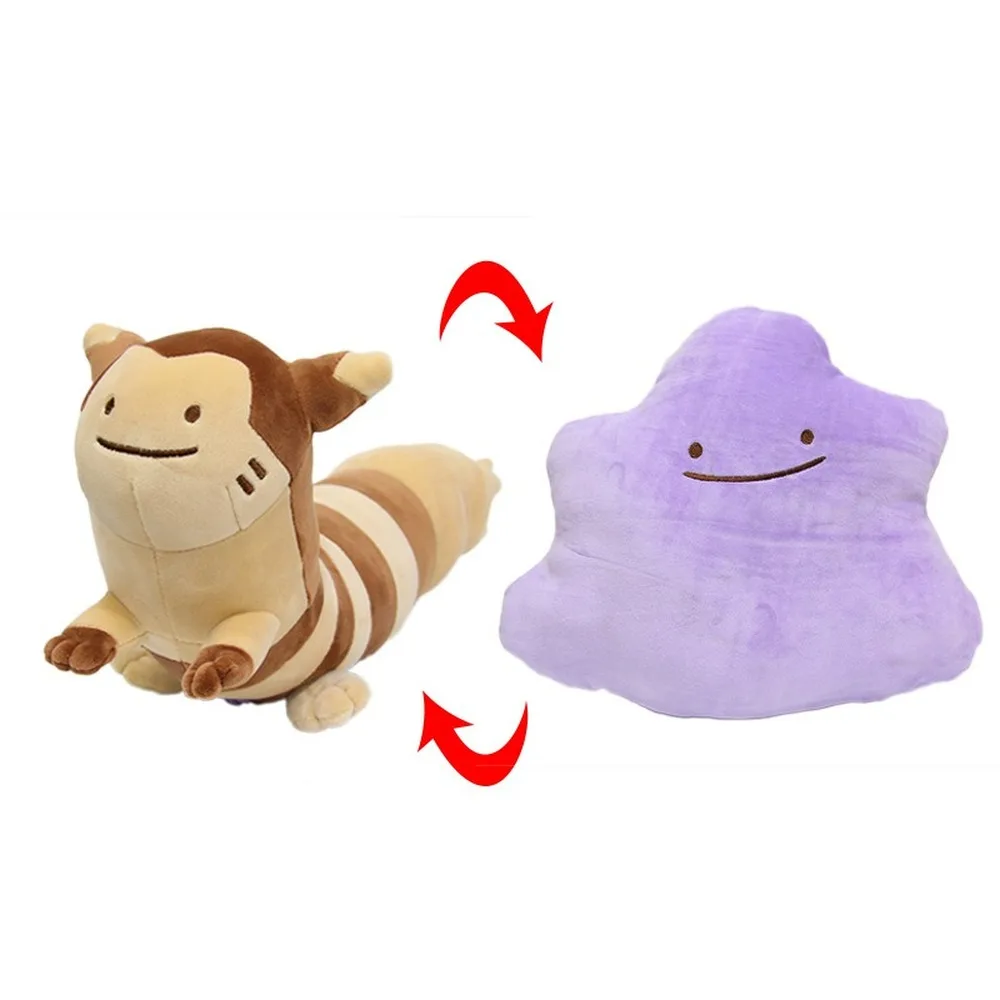 40cm Pokemon Cleffa Double-sided Standing-tailed Mouse Plush Toy Doll Two-sided Pokemon Long Tail Bug Plush Toys