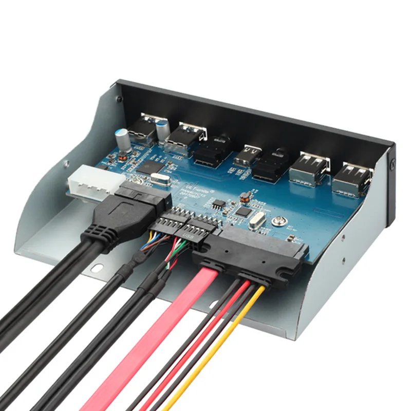 Frontal de Áudio 3.1 tipo c 3.0 a 2.5 Painel 2.0 Multiport Usb-c Splitter w - Interno Sata Adaptador 3 Usb 5.25 Hub Usb3.0 - Imagem 4