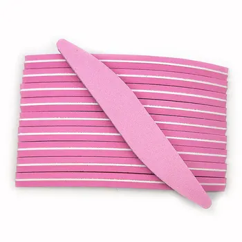 

10pcs/lot Sponge Sanding Nail File Salon Sandpaper Nail Buffer Block Slim Crescent Grit 100/180 Nail Art Polish Manicure Care