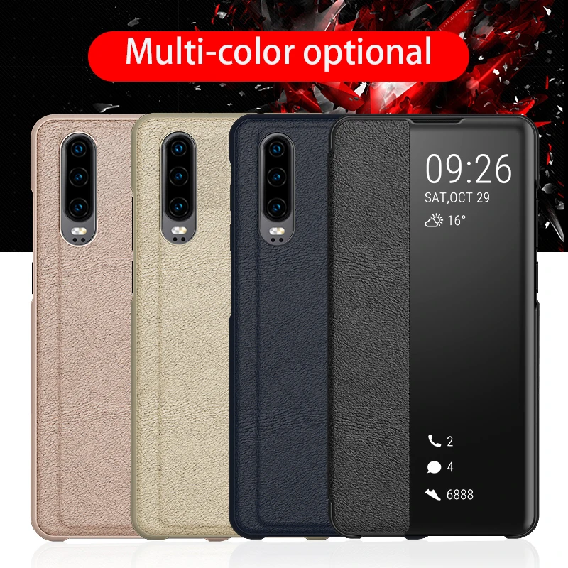 Роскошный флип светодиодный чехол для телефона huawei P30 P20 P10 Pro mate 30 20 10 9 Pro, чехол для мобильного телефона 360, оригинальное смарт-окно для mate 30 Pro