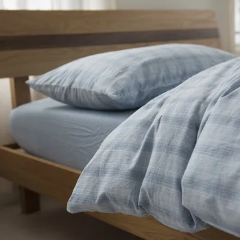 

Washed cotton hazy lattice simple personality high-end four-piece cotton home textile bedding kit