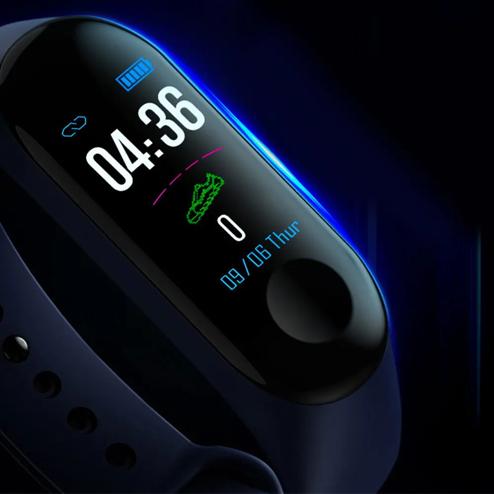 Heart Rate Monitor Waterproof Message Health Outdoor Sports Smart Wristband Watch Blood Pressure Step Counter Fitness Tracker