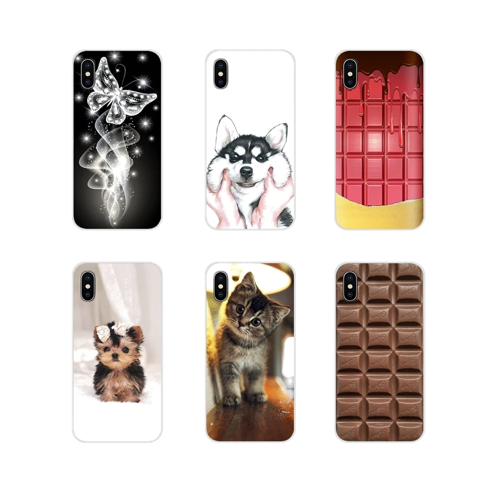 Chocolates Dog Cat Butterfly Lovely Silicone Phone Cover For Samsung A10 A30 A40 A50 A60 A70 Galaxy S2 Note 2 3 Grand Core Prime | Мобильные