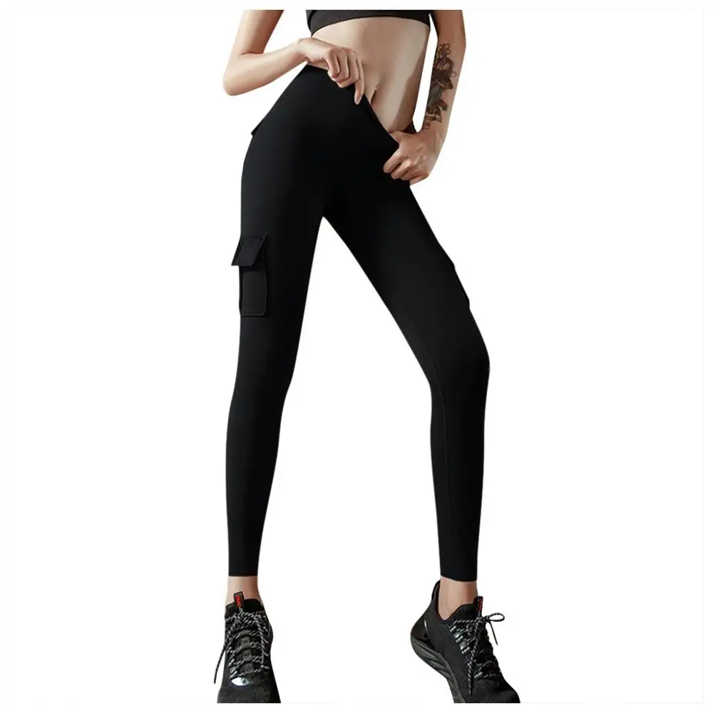 Женские сексуальные штаны с эффектом пуш-ап, леггинсы с высокой талией, спортивные штаны, леггинсы для бега, фитнеса, женские леггинсы, женская одежда - Цвет: Черный