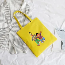 Холщовая Сумка женская на плечо стиль корейский стиль Женская сумка на плечо холст с рукописным принтом сумка для покупок