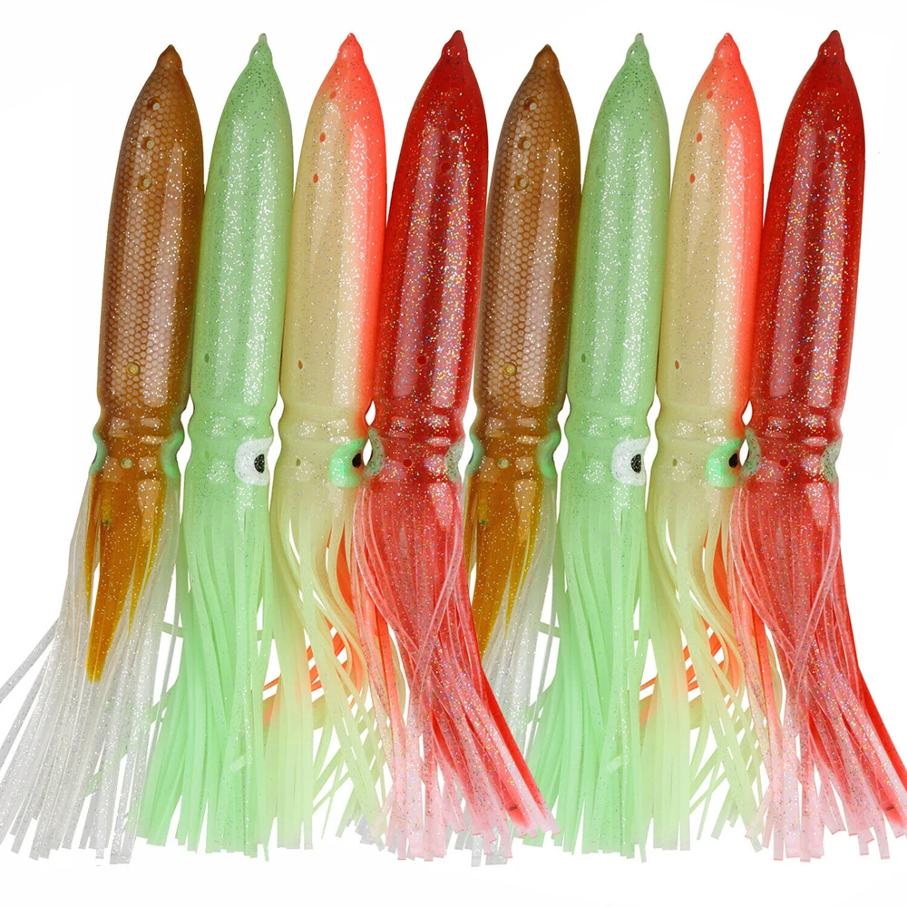 

30cm/11.81inch 56g Fishing Lures Soft Squid Skirts Octopus Trolling Fishing Lure For Jigs Silicone Artificial Jigging Bait