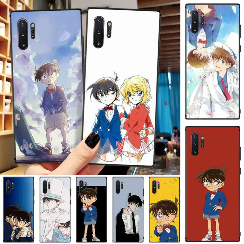 Jemy милый мультяшный детектив Conan Bling чехол для телефона Samsung Galaxy Note3 4 5 7 8 9 10 Pro M10 20 30