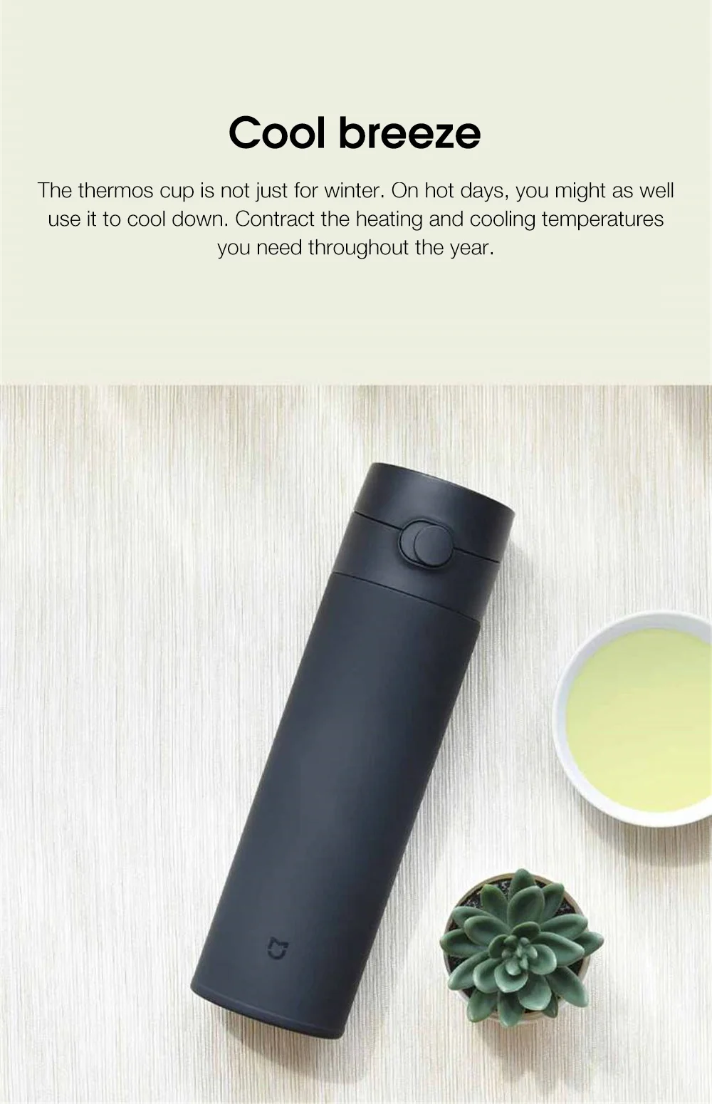 Mijia MJBWB03WC Thermos Cup Long-lasting Insulation Cold Preservation Stainless Steel 316L