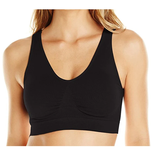 Breathable Women Yoga Bra Athletic Vest Cotton Fitness Stretch Bra Underwear Running Gym Plus Size Women