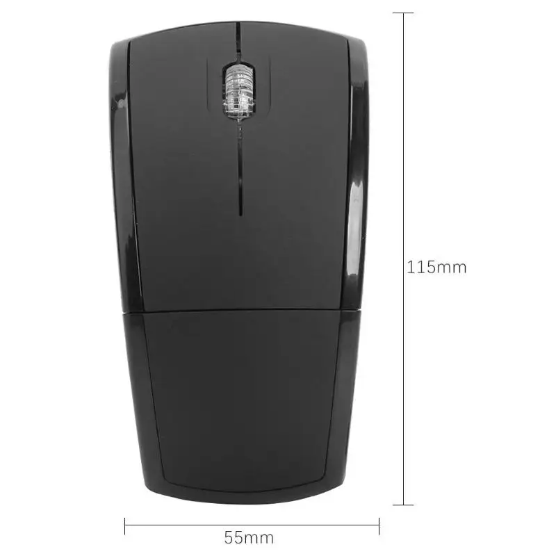 Черный Прочная беспроводная компьютерная мышь 1200 dpi USB оптическая 2,4G приемник тонкая мышь компьютерная периферийная техника для ноутбука - Цвет: Черный