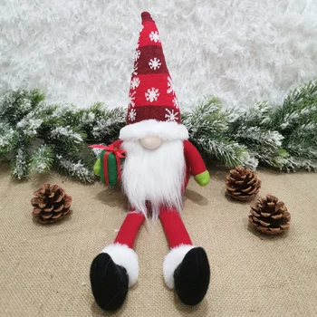 

Gray Cute Christmas Doll Christmas 17x46cm Green Red For 2021 New Year