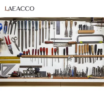 

Laeacco Vinyl Backgrounds For Photography Repair Tools Elements Warehouse Home Decor Baby Photo Backdrops Photocall Photo Studio