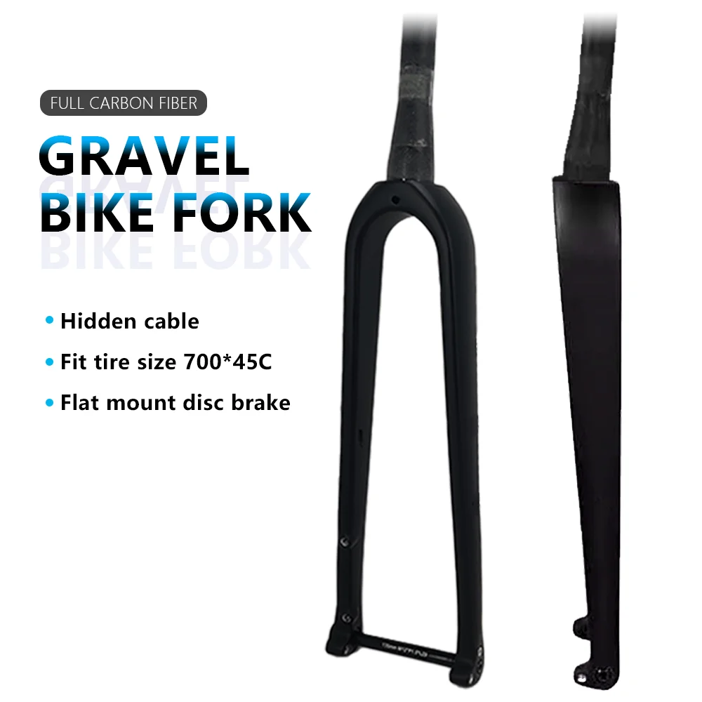 Carbon Fiber Gravel Fork 700c Disc Brake Road Bike Fork 100*12mm Fork