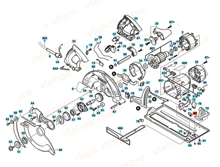 Фланец подшипника для BOSCH GKS85 GKS235 GKS85G GKS235Turbo GKS9 1619P01628 циркулярная ручная пила аксессуары для электроинструмента электрические инструменты