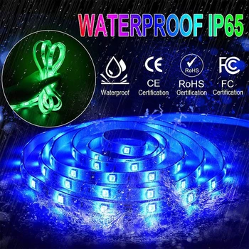 

10m LED Waterproof RGB String Lamps Bluetooth Remote Control Ribbon Tape Light Wedding Home Indoor Decoration